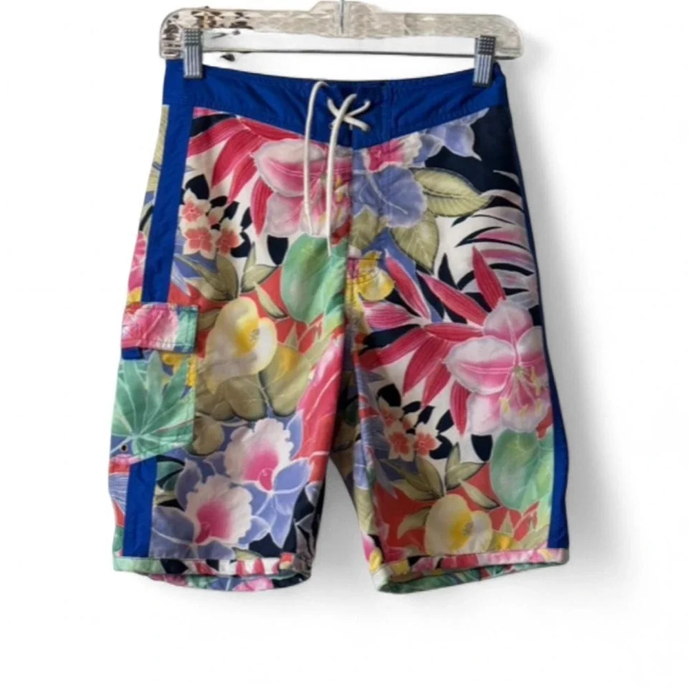 Vintage Polo by Ralph Lauren Multicolored Floral Swim‎ Trunks